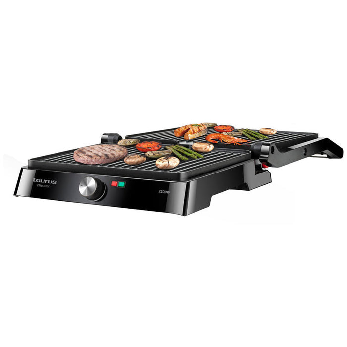 ГРИЛ TAURUS ETNA INOX II ЧЕРЕН, КАПАК, 2200 W
