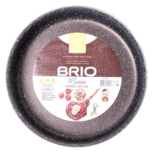 ТАВА КРЪГЛА 28СМ BRIO MOCCA MARBLE