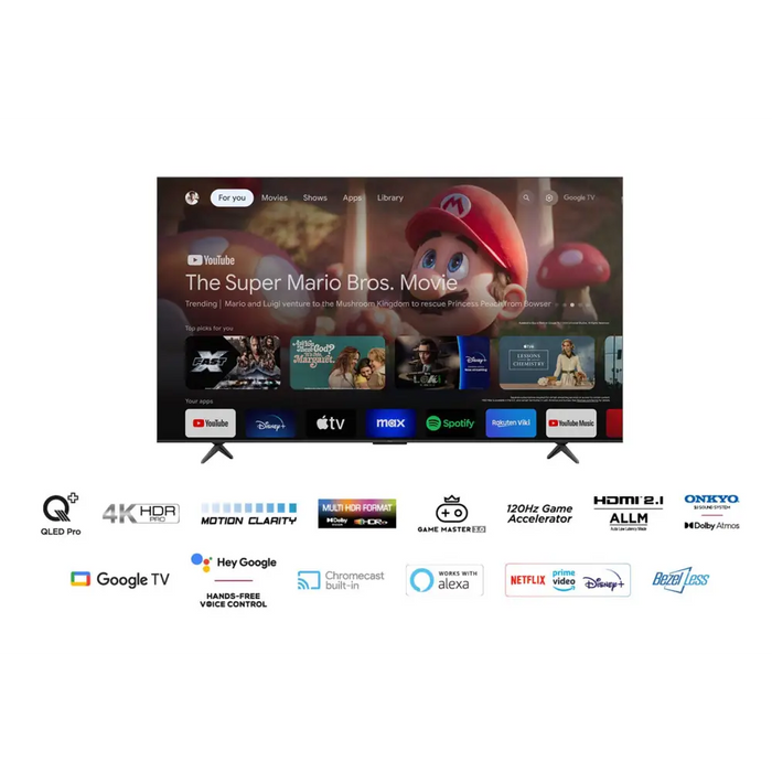 TCL C65 Serie C6 Smart TV QLED 4K 85’’ 85C655 аудио Onkyo