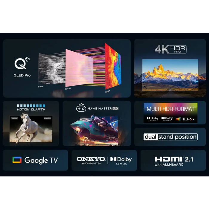 TCL C65 Serie C6 Smart TV QLED 4K 85’’ 85C655 аудио Onkyo