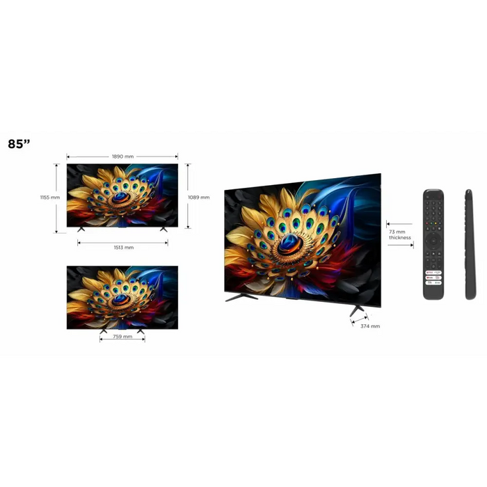 TCL C65 Serie C6 Smart TV QLED 4K 85’’ 85C655 аудио Onkyo