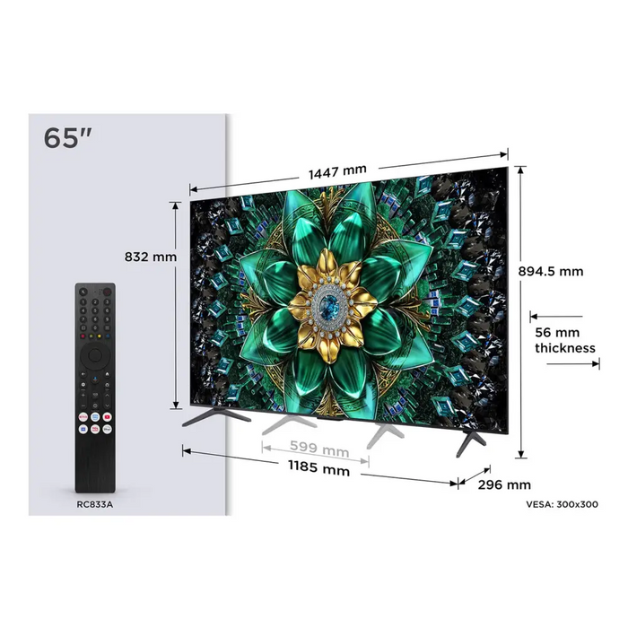 TCL Q6C 65Q6C Телевизор 165,1 cm (65’’) 4K Ultra HD Smart