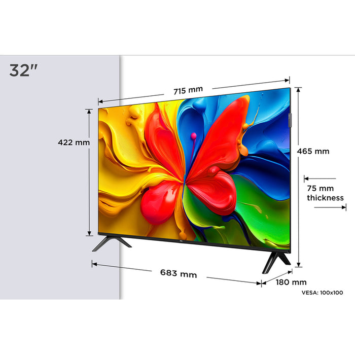 Телевизор TCL 32S41K QLED SMART TV, ANDROID TV, 32.0 ", 80.0 см