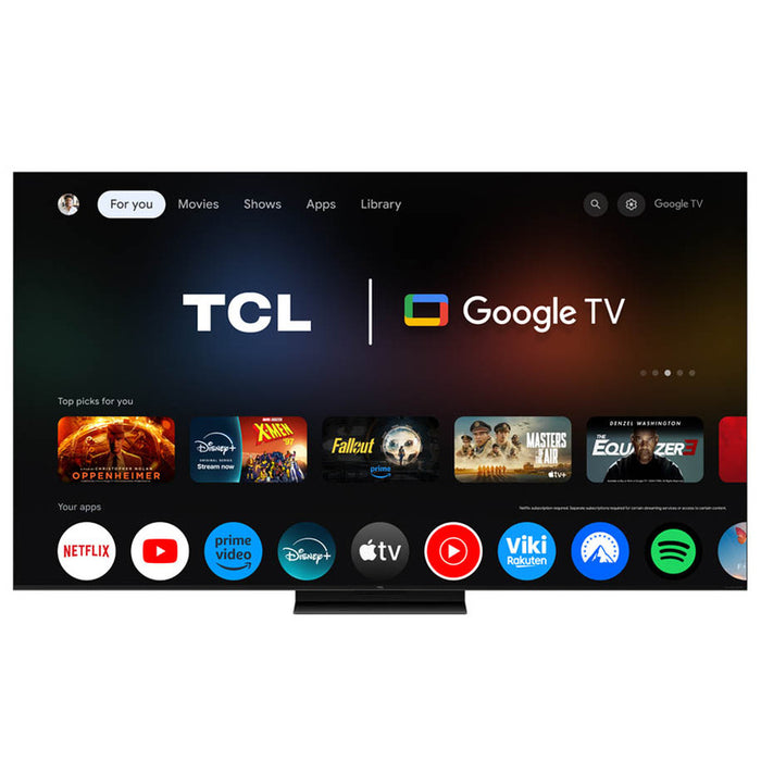 Телевизор TCL 55C71K 4K Ultra HD Mini LED SMART TV, GOOGLE TV, 55.0 ", 139.0 см