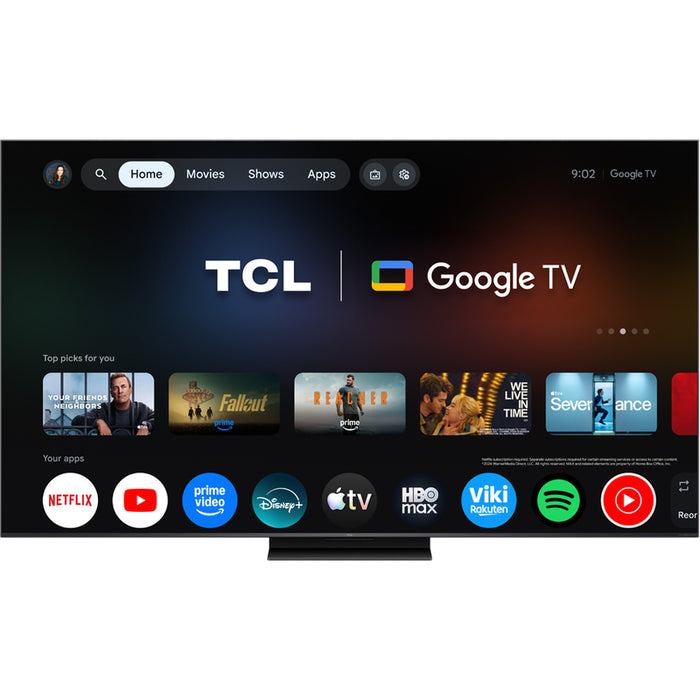 Телевизор TCL 55C7L 4K ULTRA HD SQD-Mini LED SMART TV, GOOGLE TV, 55.0 ", 139.0 см