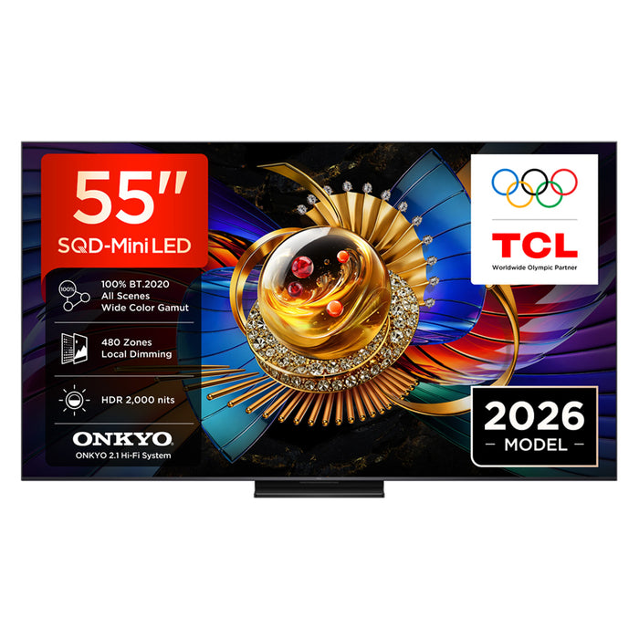 Телевизор TCL 55Q7D, 55"(139 см), SQD-Mini LED, 4K Ultra HD, Smart TV, Google TV