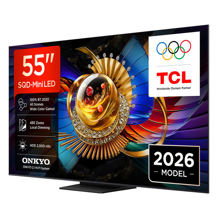 Телевизор TCL 55Q7D, 55"(139 см), SQD-Mini LED, 4K Ultra HD, Smart TV, Google TV
