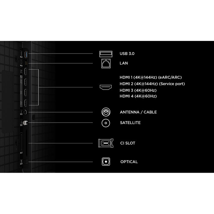 Телевизор TCL 98P8L 4K ULTRA HD QD-Mini LED SMART TV, GOOGLE TV, 98.0 ", 248.0 см