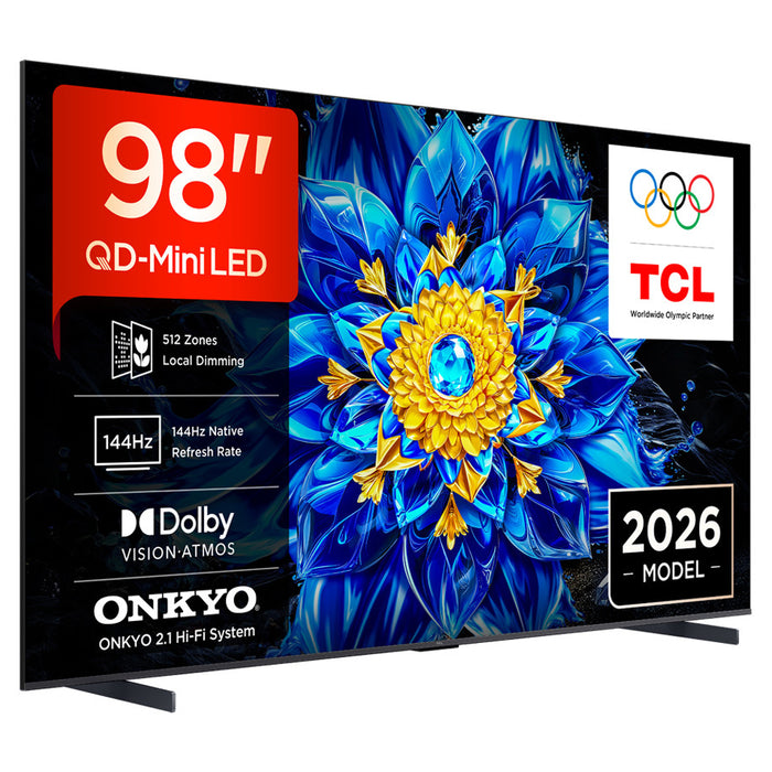 Телевизор TCL 98P8L 4K ULTRA HD QD-Mini LED SMART TV, GOOGLE TV, 98.0 ", 248.0 см