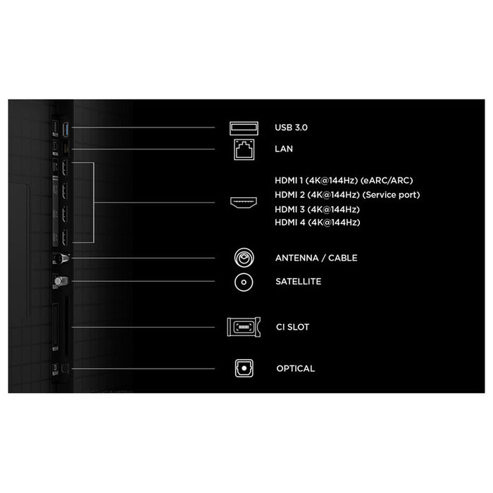 Телевизор TCL 85C8L4K ULTRA HD SQD-Mini LED SMART TV, 85.0 ", 215.0 см