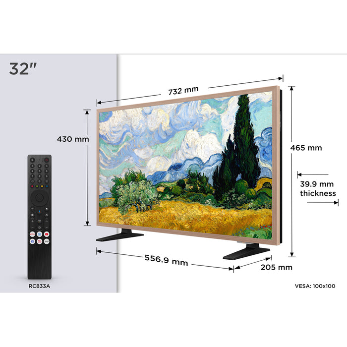 Телевизор TCL 32A400 PRO QLED SMART TV, GOOGLE TV, 32.0 ", 80.0 см