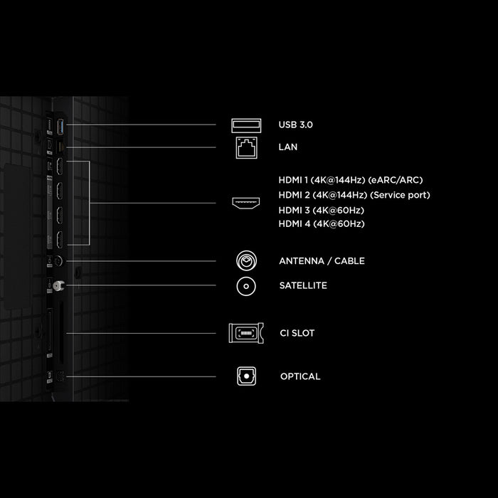 TCL P8L 85P8L телевизор 2.16 м (85") 4K Ultra HD Smart TV Wi-Fi Черен 450 cd/m²