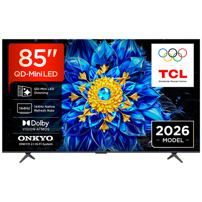TCL P8L 85P8L телевизор 2.16 м (85") 4K Ultra HD Smart TV Wi-Fi Черен 450 cd/m²