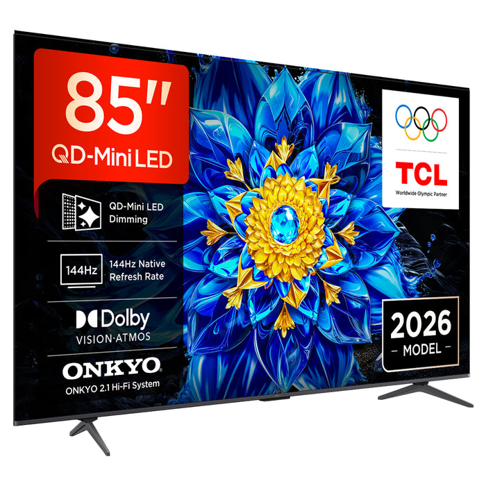 TCL P8L 85P8L телевизор 2.16 м (85") 4K Ultra HD Smart TV Wi-Fi Черен 450 cd/m²
