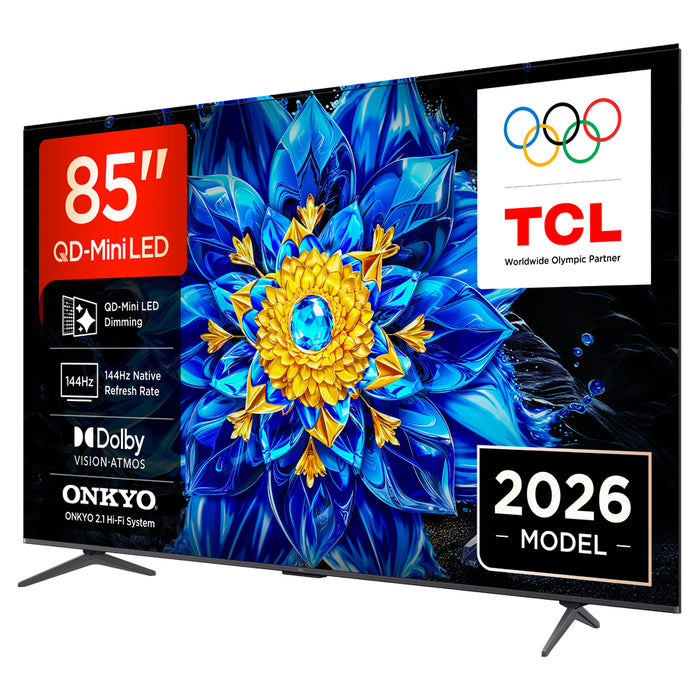 TCL P8L 85P8L телевизор 2.16 м (85") 4K Ultra HD Smart TV Wi-Fi Черен 450 cd/m²