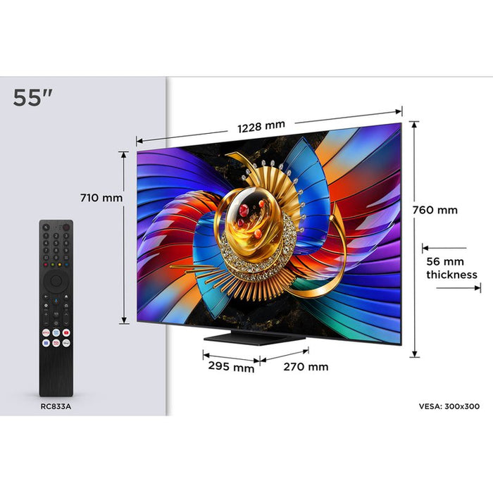 Телевизор TCL 55Q7D PRO , 139 см, 3840x2160 UHD-4K , 55 inch, Android , Mini LED , Smart TV