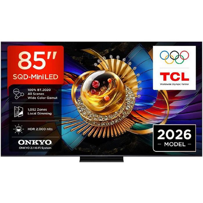 Телевизор TCL 85Q7D, 85"(215,9 см), SQD-Mini LED, 4K Ultra HD, Smart TV, Google TV