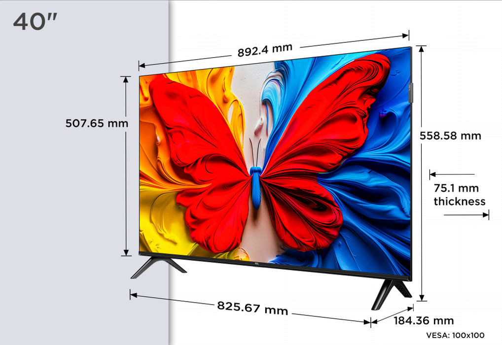 Телевизор TCL LED 40S59K + Почистващ препарат Meliconi C200 FOAM 621013