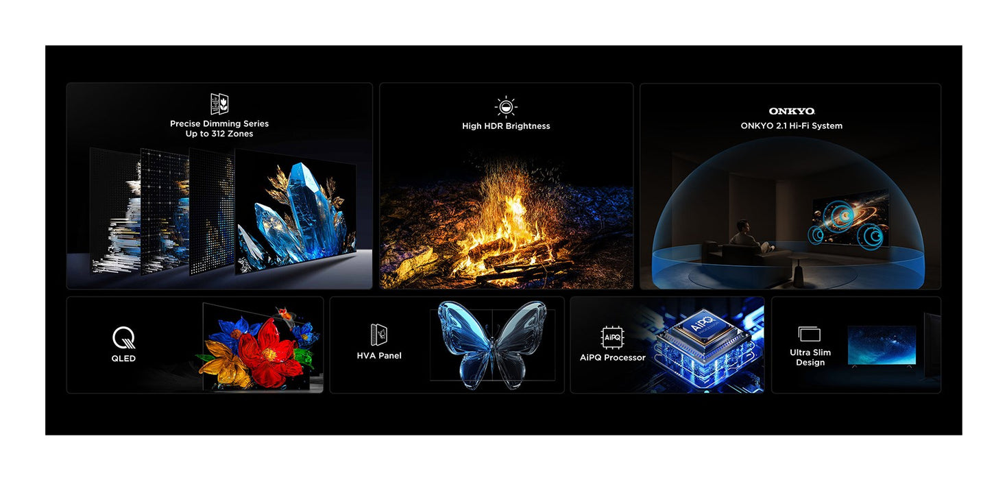 TCL Q6C 85Q6C телевизор 2.16 м (85") 4K Ultra HD Smart TV Wi-Fi Металик