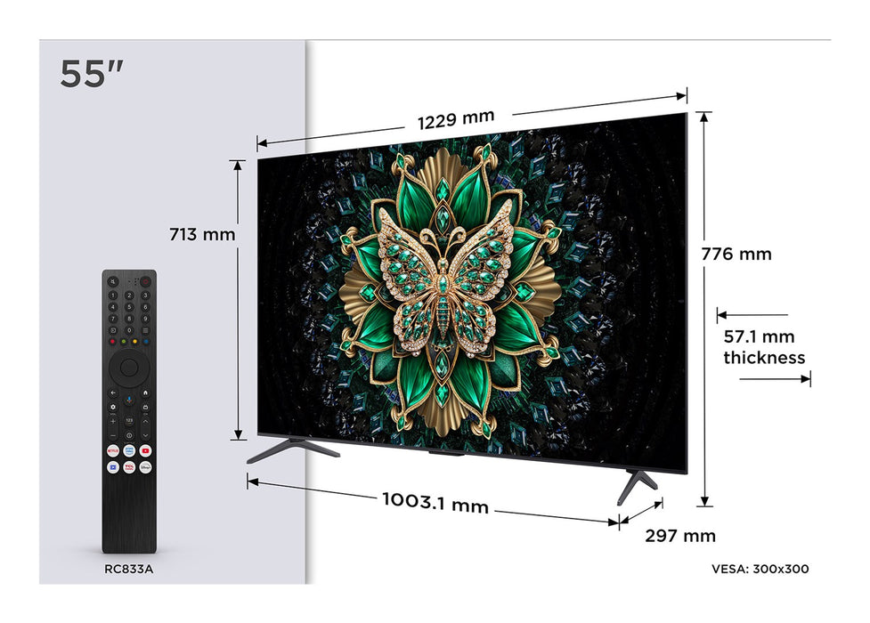TCL C6K 55C6K телевизор 139,7 см (55") 4K Ultra HD Smart TV Wi-Fi Металик