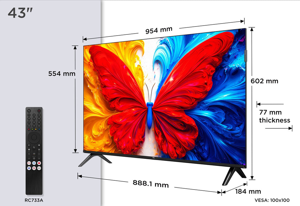 TCL S5L 43S5L телевизор 109.2 см (43") Full HD Smart TV Wi-Fi Черен 300 cd/m²