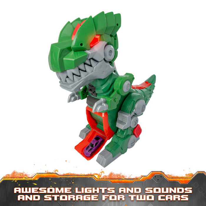 HTI TEAMSTERZ Robo Wreckerz Динозавър Изстрелвачка с Кола Mega Rex