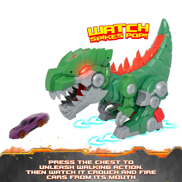 HTI TEAMSTERZ Robo Wreckerz Динозавър Изстрелвачка с Кола Mega Rex