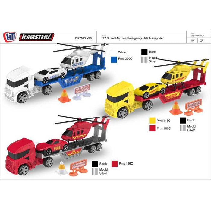 HTI TEAMSTERZ Street Machines Камион Пътна Помощ с Хеликоптер