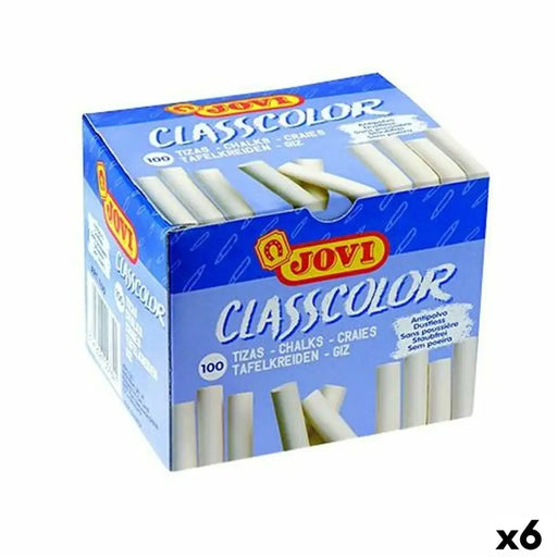 Тебешира Jovi CLASSCOLOR Бял 80 mm Ø 9 mm 100 Части (6 броя)