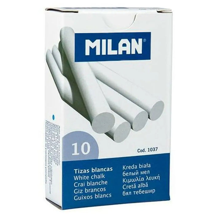 Тебешира Milan Бял 10 Части (10 броя)