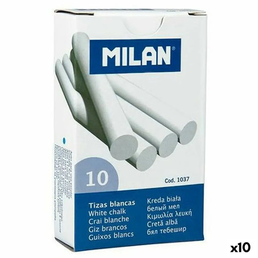 Тебешира Milan Бял 10 Части (10 броя)