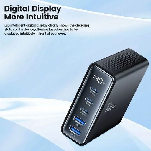 Tech-Protect DC140W-GAN 5-PORT PD140W/QC3.0 зарядна станция