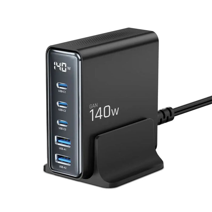 Tech-Protect DC140W-GAN 5-PORT PD140W/QC3.0 зарядна станция