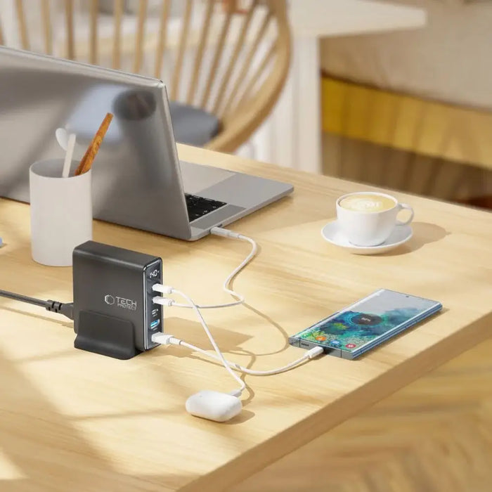 Tech-Protect DC140W-GAN 5-PORT PD140W/QC3.0 зарядна станция