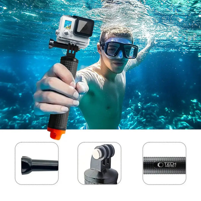Tech-Protect GA100 Hand Grip за GoPro / DJI - черен