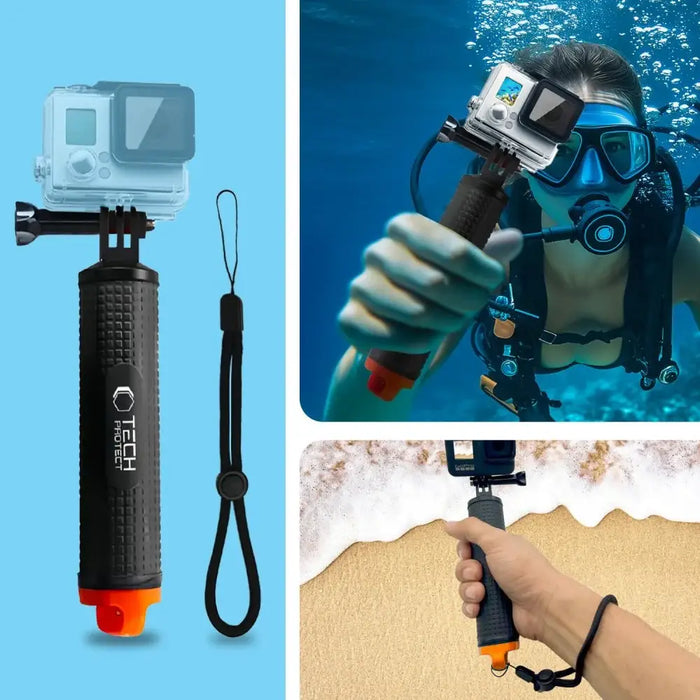 Tech-Protect GA100 Hand Grip за GoPro / DJI - черен