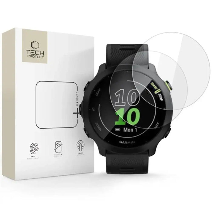 Tech Protect Glass Fit + 2 пакета закалено стъкло за Garmin