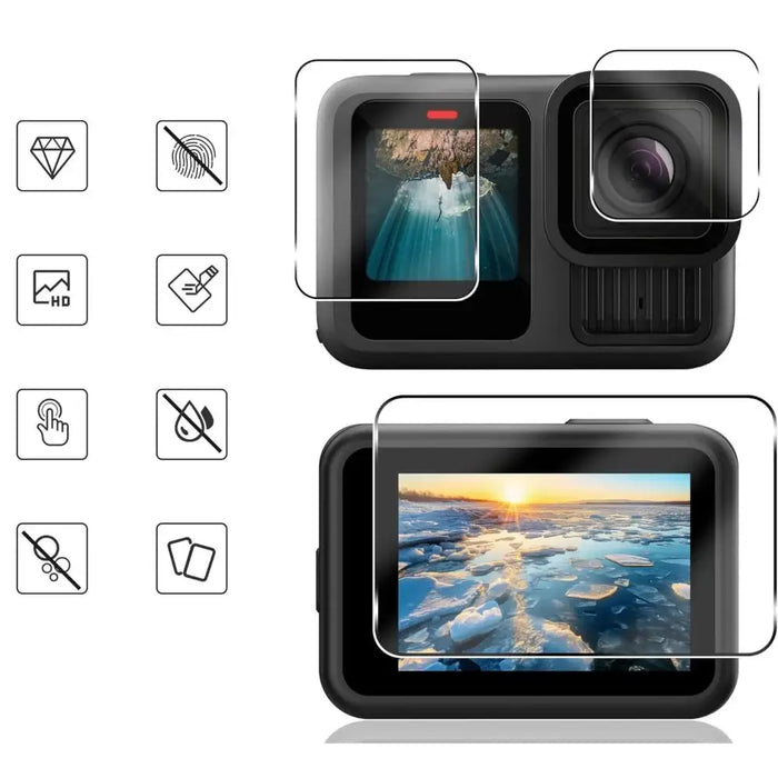 Tech-Protect Glass Fit+ 2 пакета закалено стъкло за GoPro