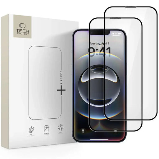 Tech-Protect Glass Fit + 2 пакета закалено стъкло за iPhone