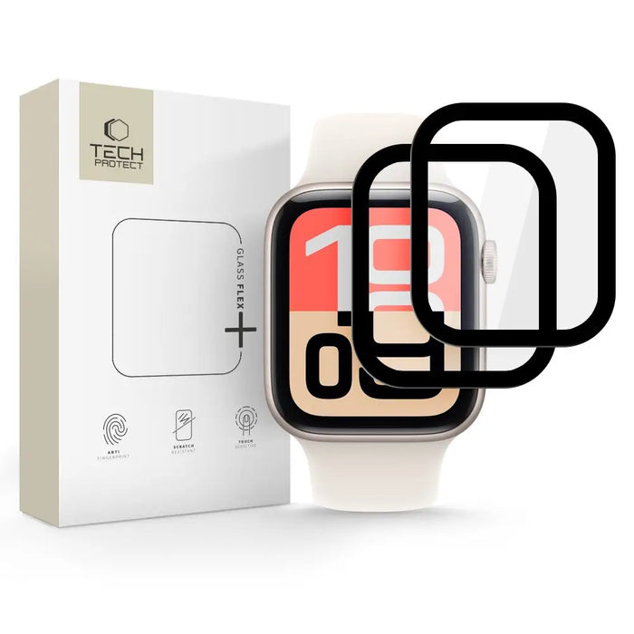 Tech-Protect Glass Flex+ 2 бр. за Apple Watch 40 мм - Черен