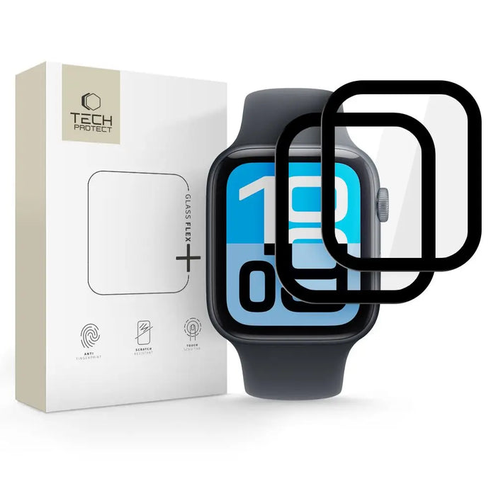 Tech-Protect Glass Flex+ 2 бр. за Apple Watch 44 мм - черни
