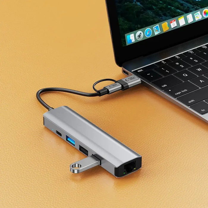 Tech-Protect HB03 HUB Adapter 5in1 USB-C + USB2.0 + USB3.0