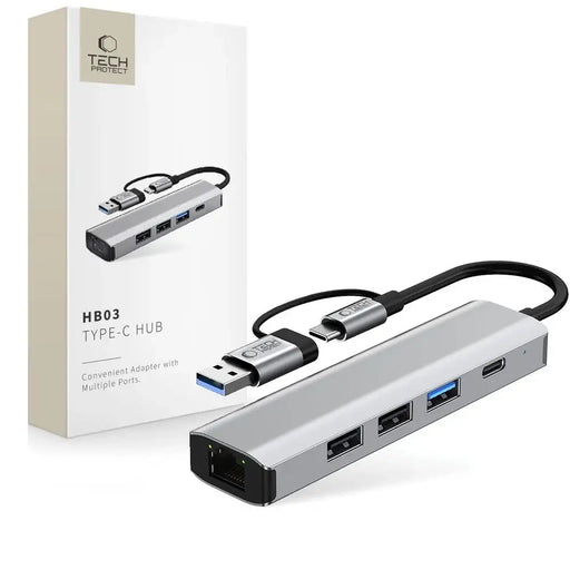 Tech-Protect HB03 HUB Adapter 5in1 USB-C + USB2.0 + USB3.0