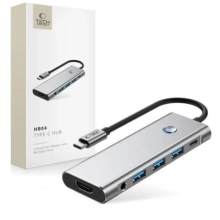 Tech-Protect HB04 HUB Adapter 9in1 USB-C + USB2.0 + USB3.0