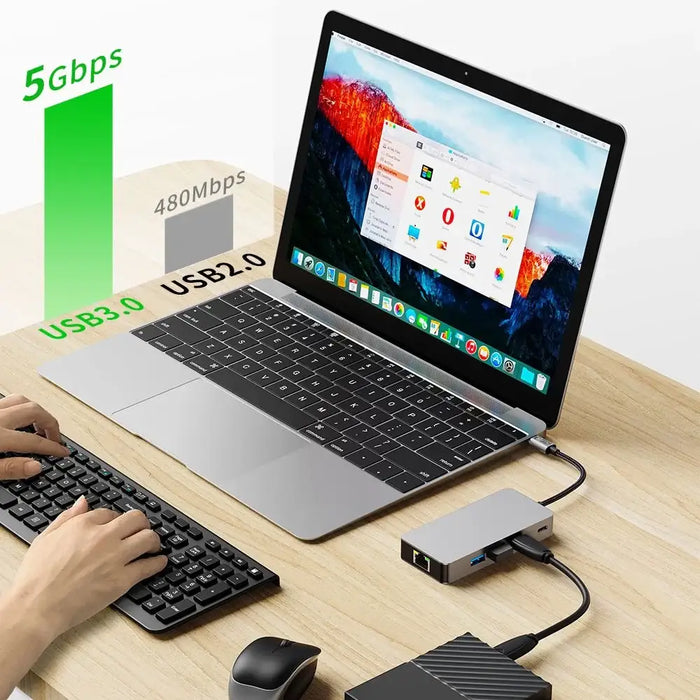 Tech-Protect HB05 HUB 9in1 USB-C + USB2.0 + USB3.0 + HDMI