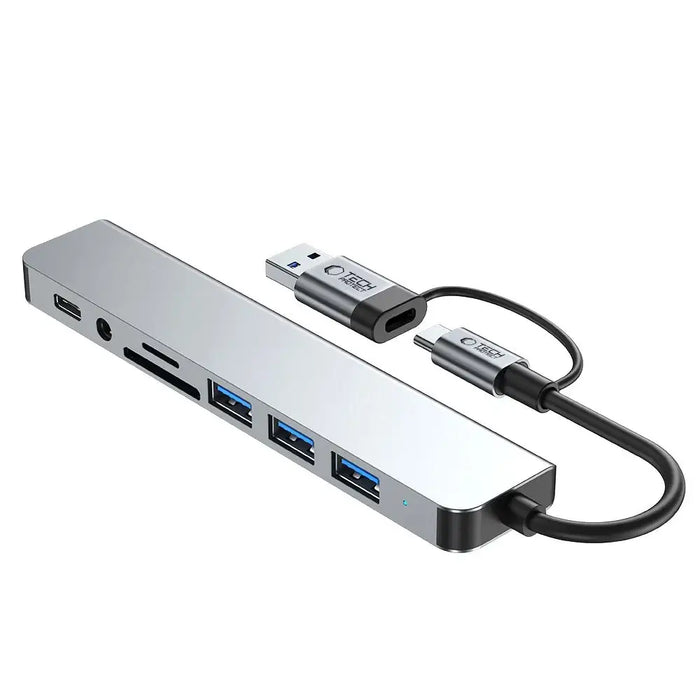 Tech-Protect HB06 HUB Adapter 8in1 TYPE-C + USB2.0 + USB3.0