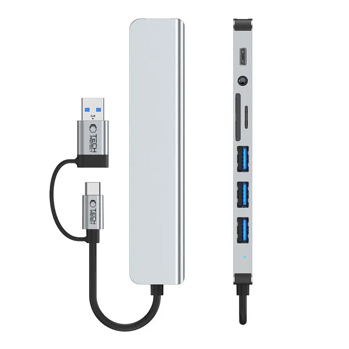Tech-Protect HB06 HUB Adapter 8in1 TYPE-C + USB2.0 + USB3.0