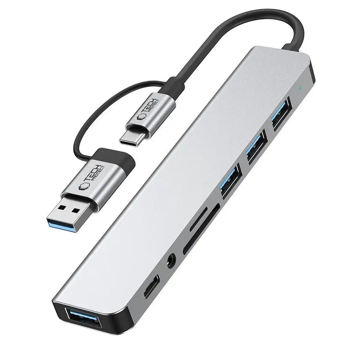 Tech-Protect HB06 HUB Adapter 8in1 TYPE-C + USB2.0 + USB3.0