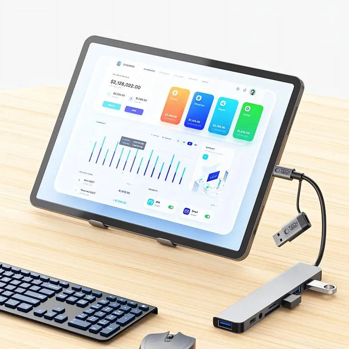 Tech-Protect HB06 HUB Adapter 8in1 TYPE-C + USB2.0 + USB3.0