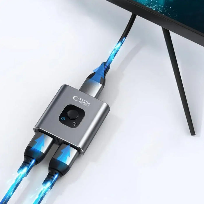 Tech-Protect HB07 HUB Adapter 2in1 HDMI 4K 60HZ - сив